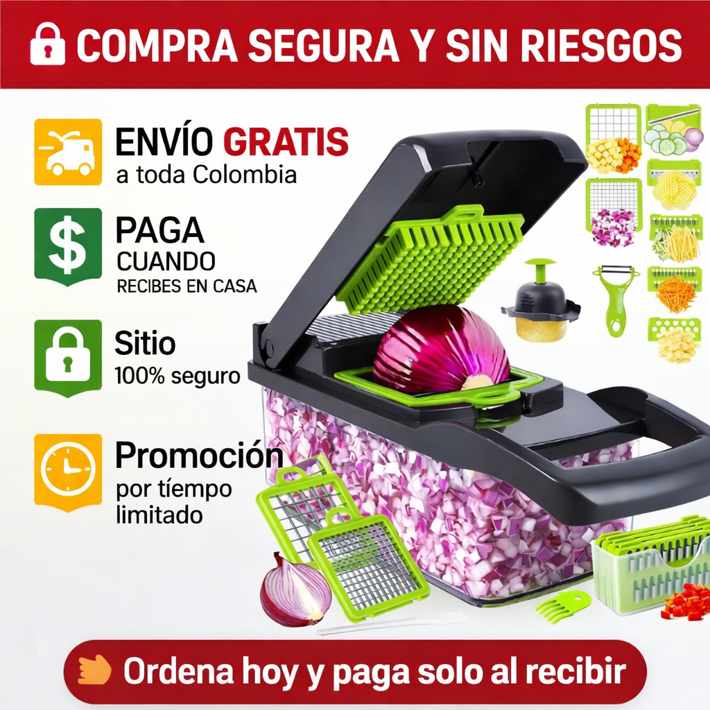 CORTADOR DE FRUTAS Y VERDURAS 14 PIEZAS